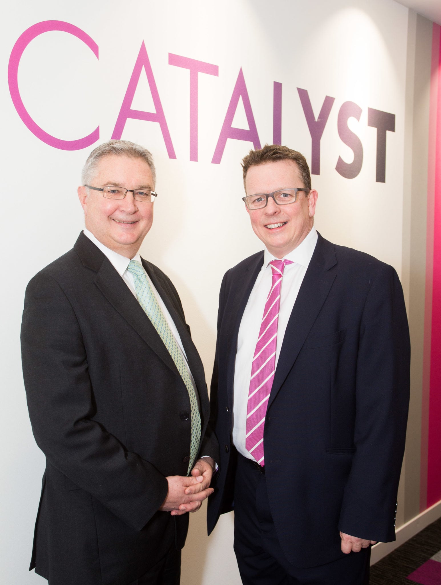 Picture of Catalyst CEO Andrew Middleton (left) with Knadel MD Paul Miller (right)