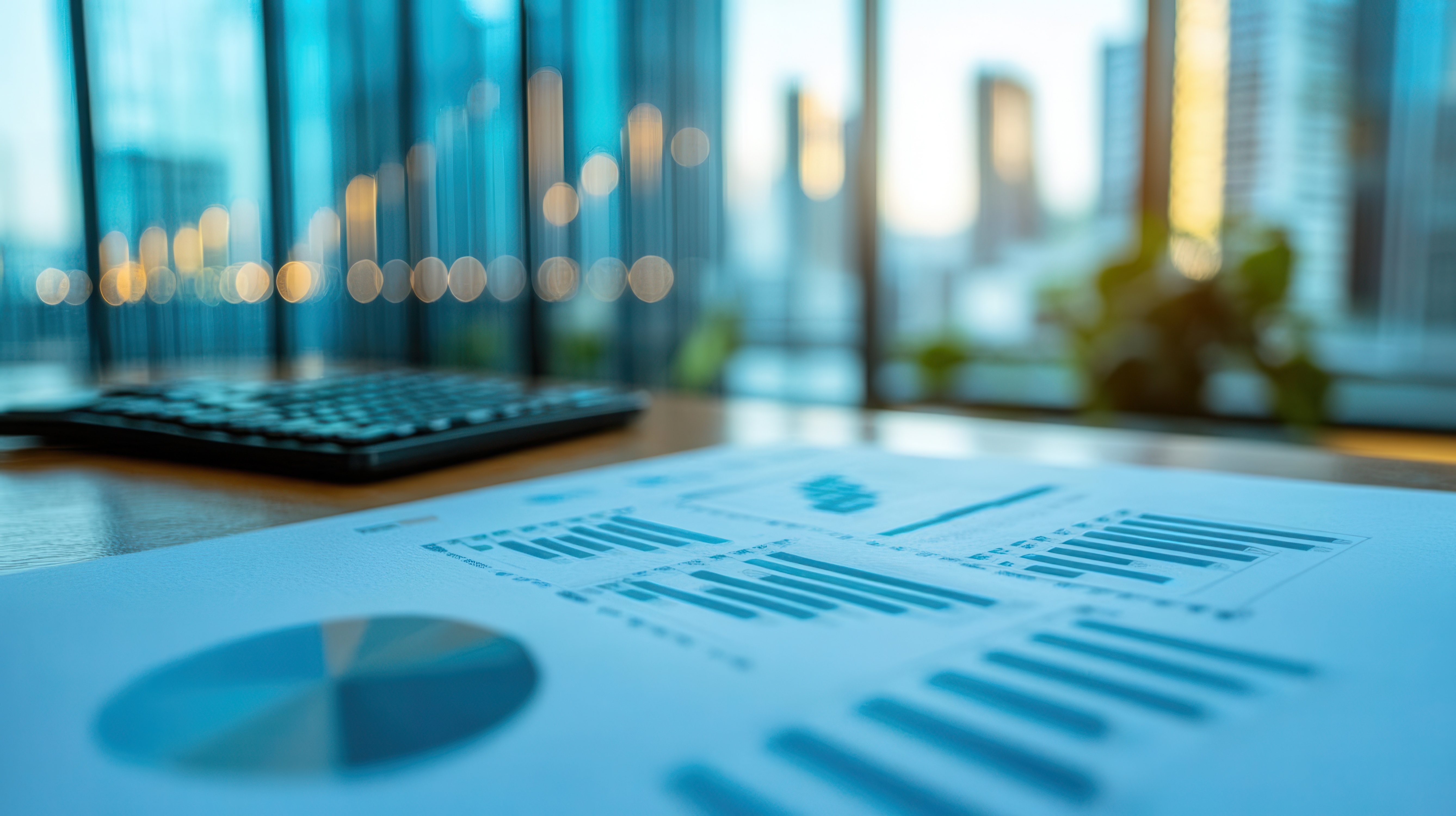 financial report on a table representing UK economic growth