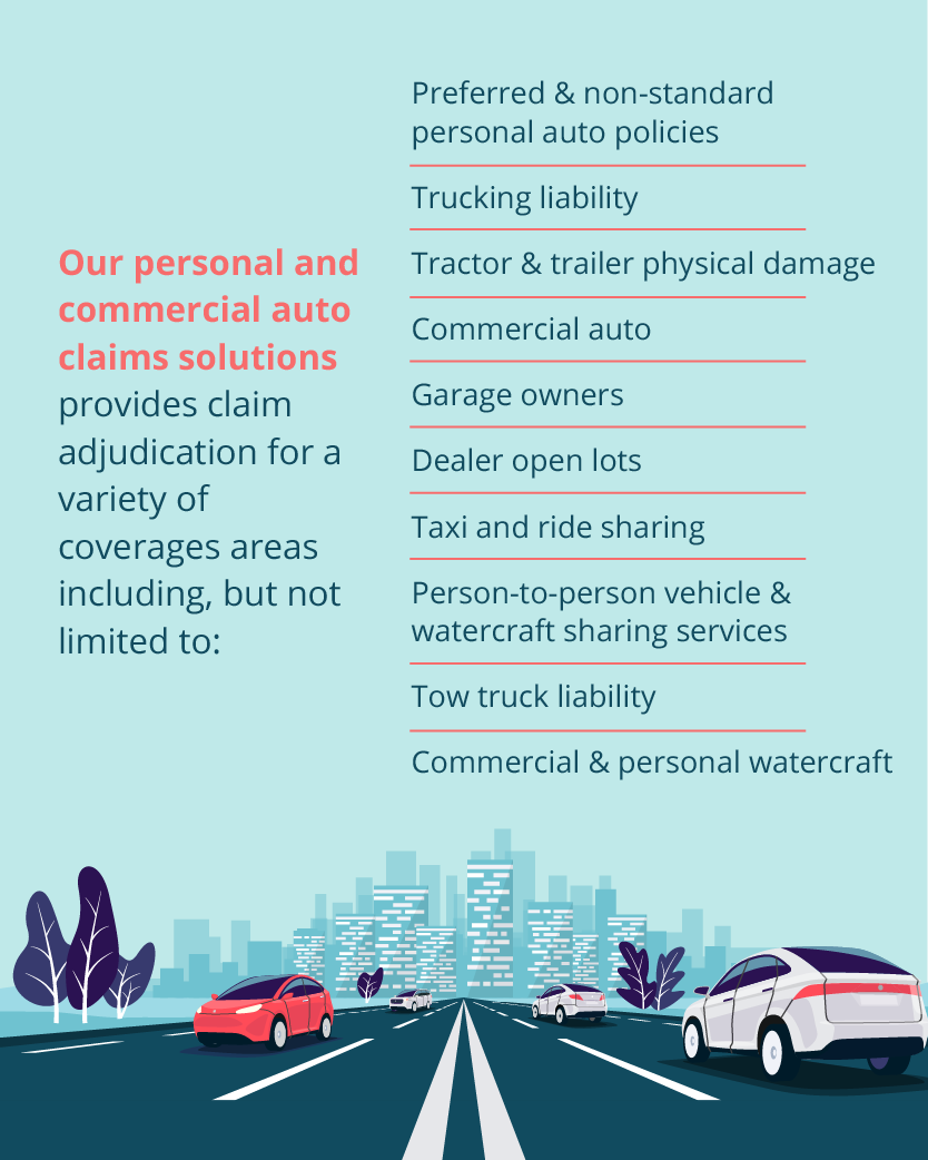 Personal & Commercial Auto Claims Solutions Coverage Areas